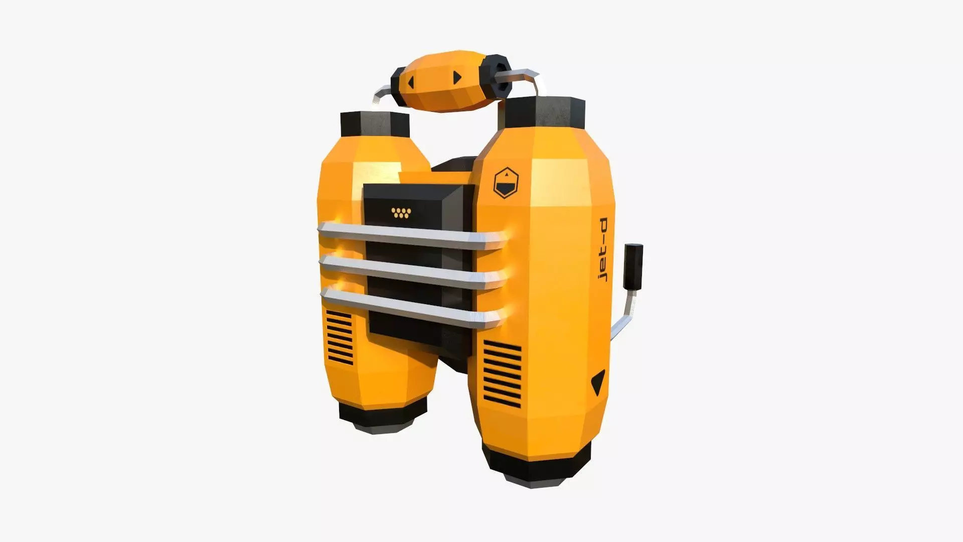 Jetpack Low Poly D01 - SciFi Character Design Low-poly 3D model