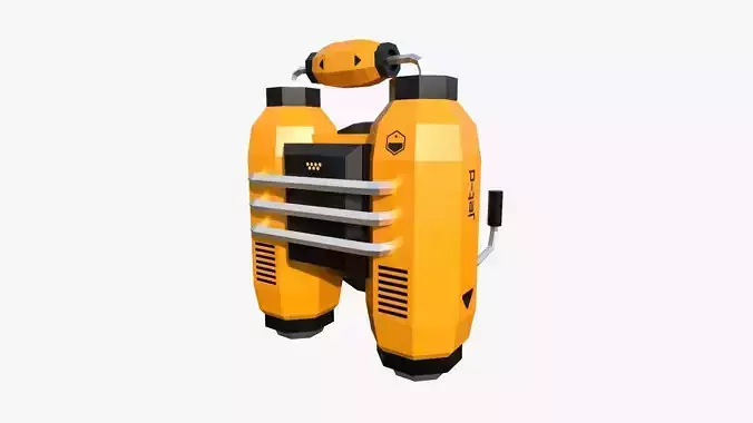 Jetpack Low Poly D01 - SciFi Character Design Low-poly 3D model