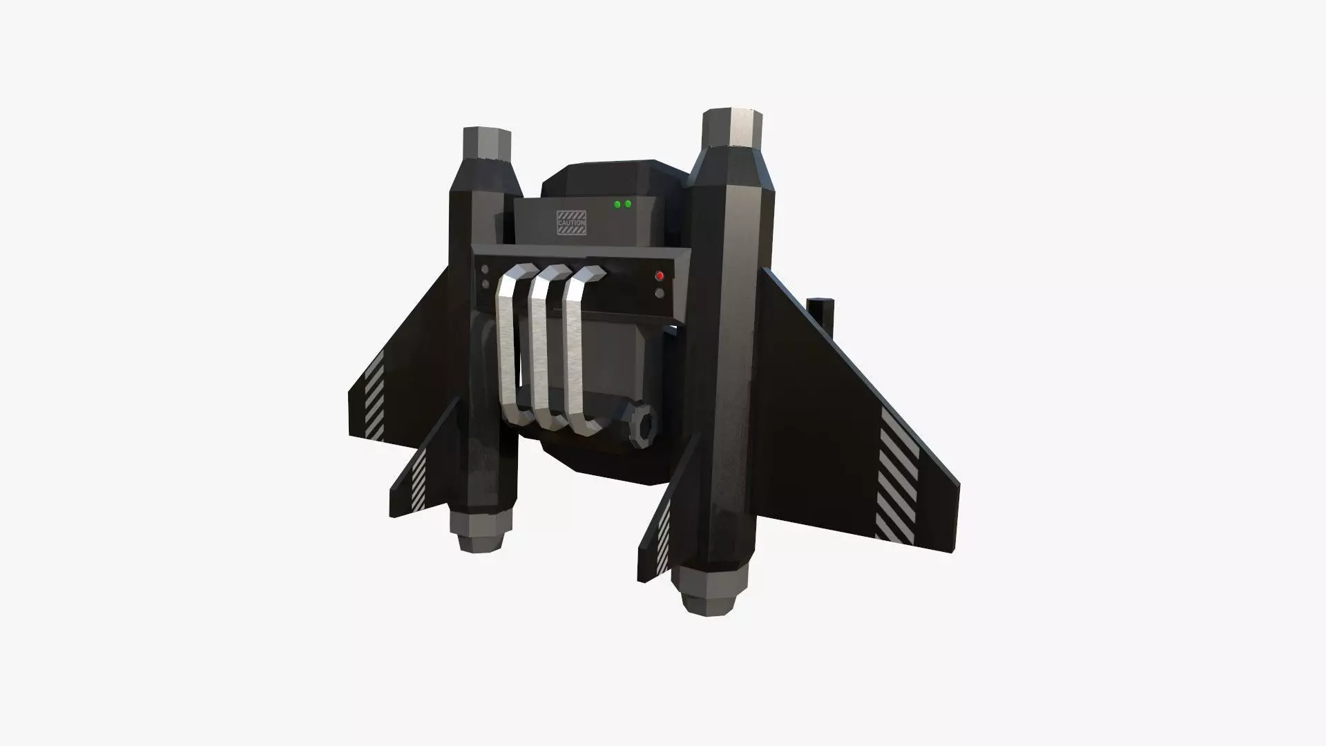 Jetpack Low Poly C04 - SciFi Character Design Low-poly 3D model