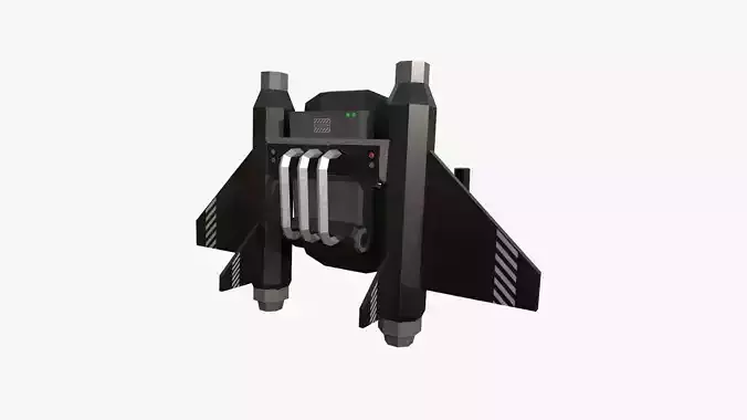 Jetpack Low Poly C04 - SciFi Character Design Low-poly 3D model