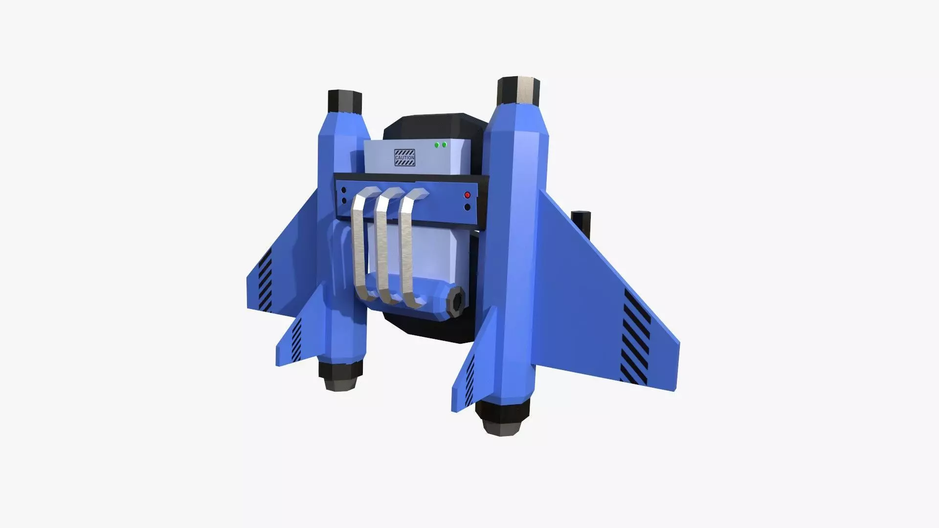 Jetpack Low Poly C03 - SciFi Character Design Low-poly 3D model