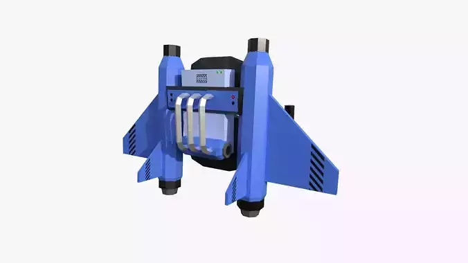 Jetpack Low Poly C03 - SciFi Character Design Low-poly 3D model