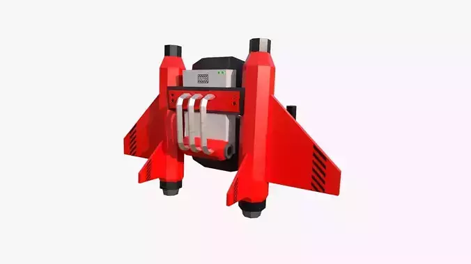 Jetpack Low Poly C02 - SciFi Character Design Low-poly 3D model
