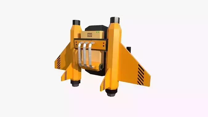 Jetpack Low Poly C01 - SciFi Character Design Low-poly 3D model