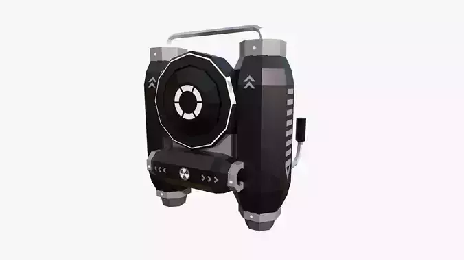 Jetpack Low Poly B04 - SciFi Character Design Low-poly 3D model