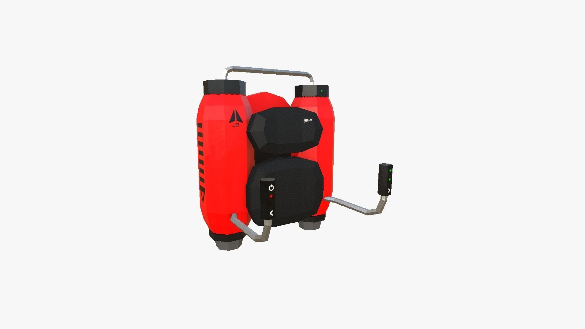 Jetpack Low Poly B02 - SciFi Character Design Low-poly 3D model_1