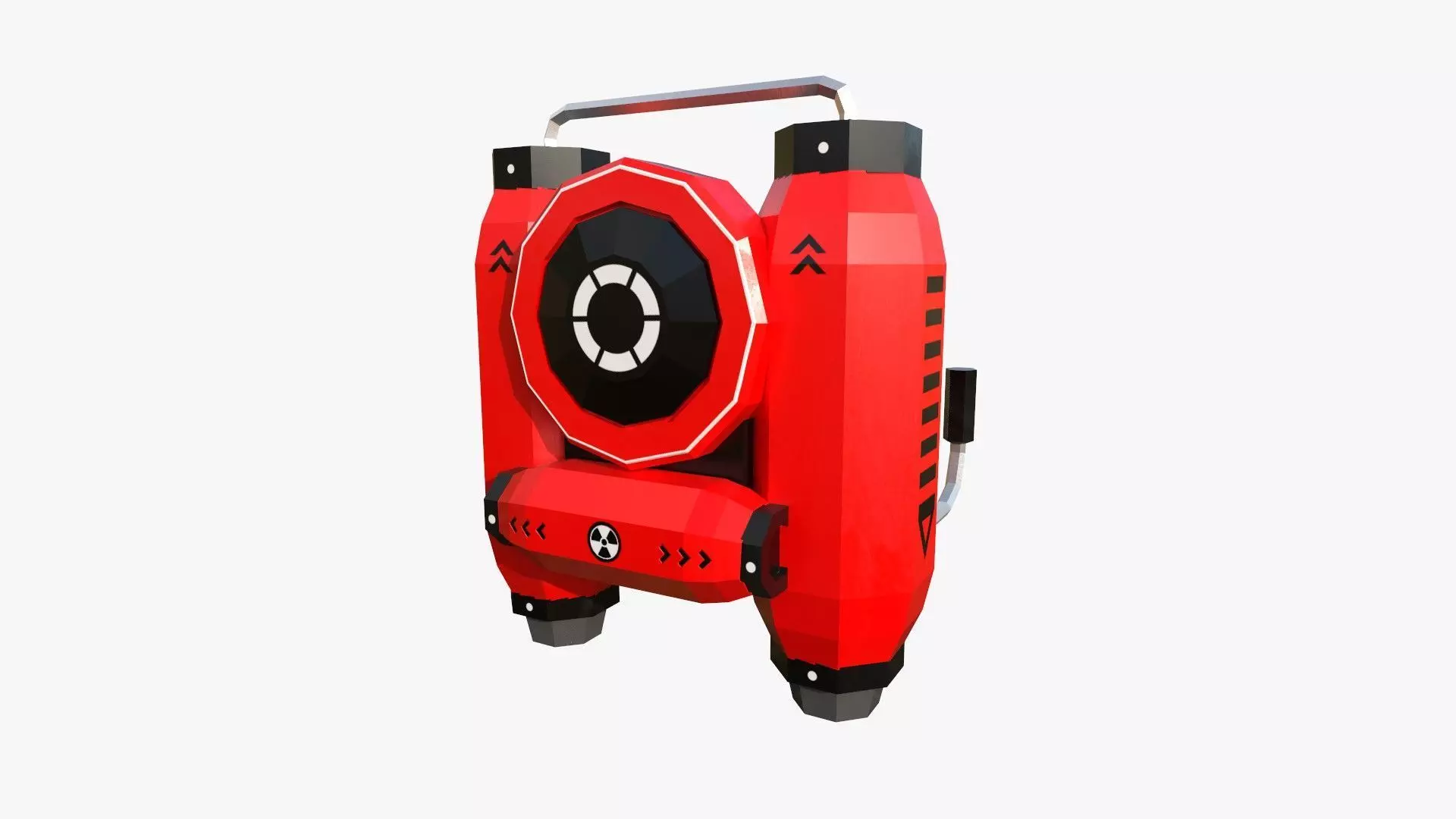 Jetpack Low Poly B02 - SciFi Character Design Low-poly 3D model_0