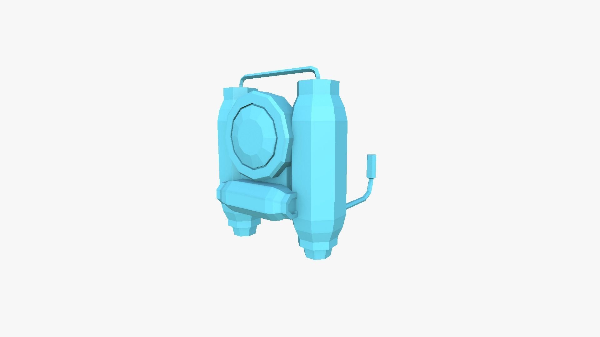 Jetpack Low Poly B02 - SciFi Character Design Low-poly 3D model_8