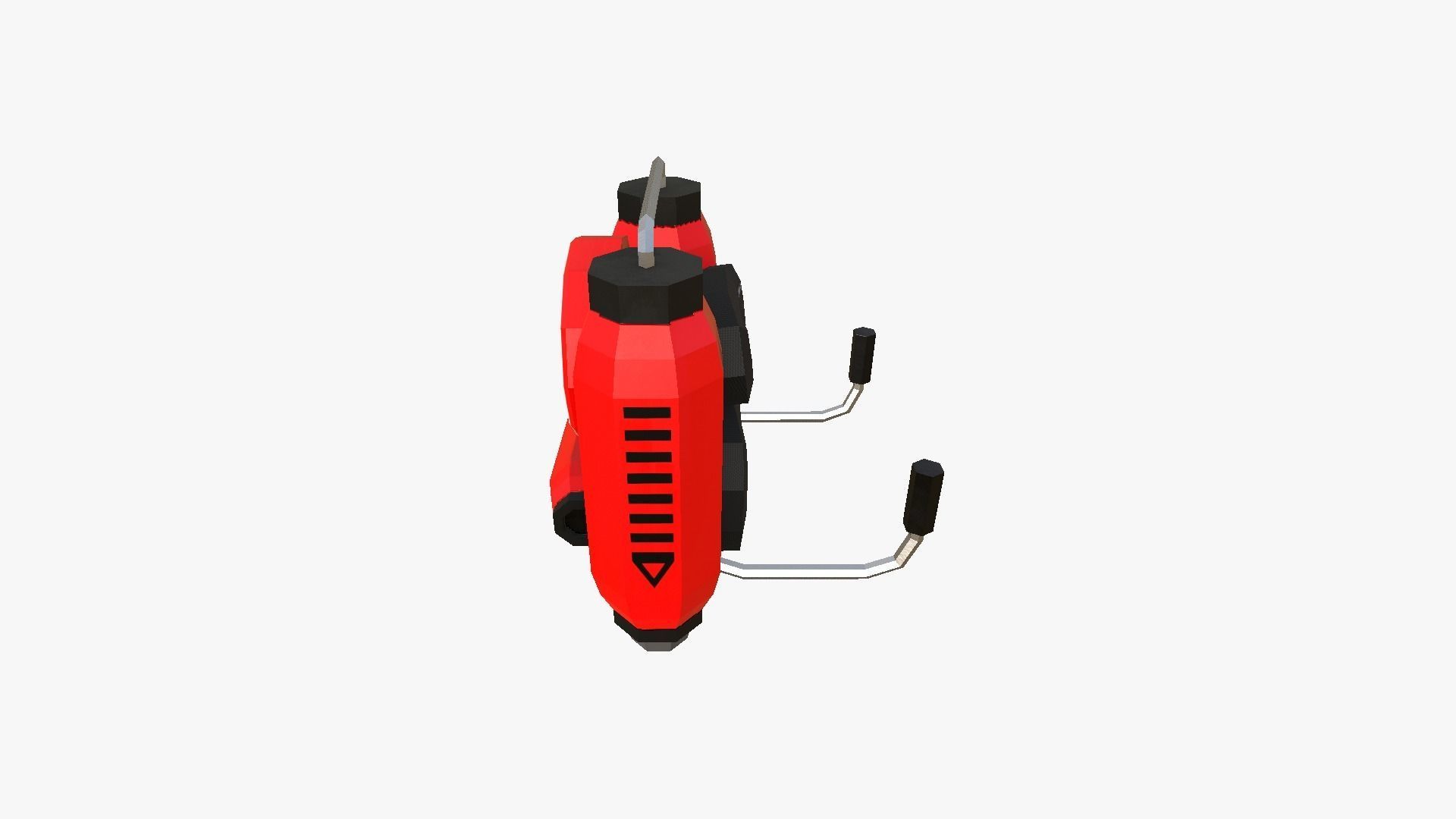 Jetpack Low Poly B02 - SciFi Character Design Low-poly 3D model_4