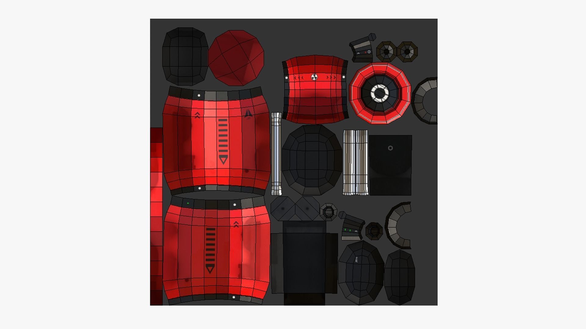 Jetpack Low Poly B02 - SciFi Character Design Low-poly 3D model_5