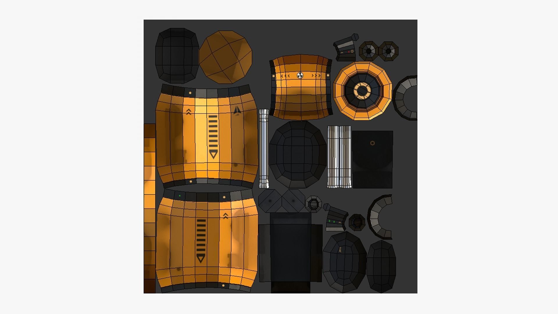 Jetpack Low Poly B01 - SciFi Character Design Low-poly 3D model_5