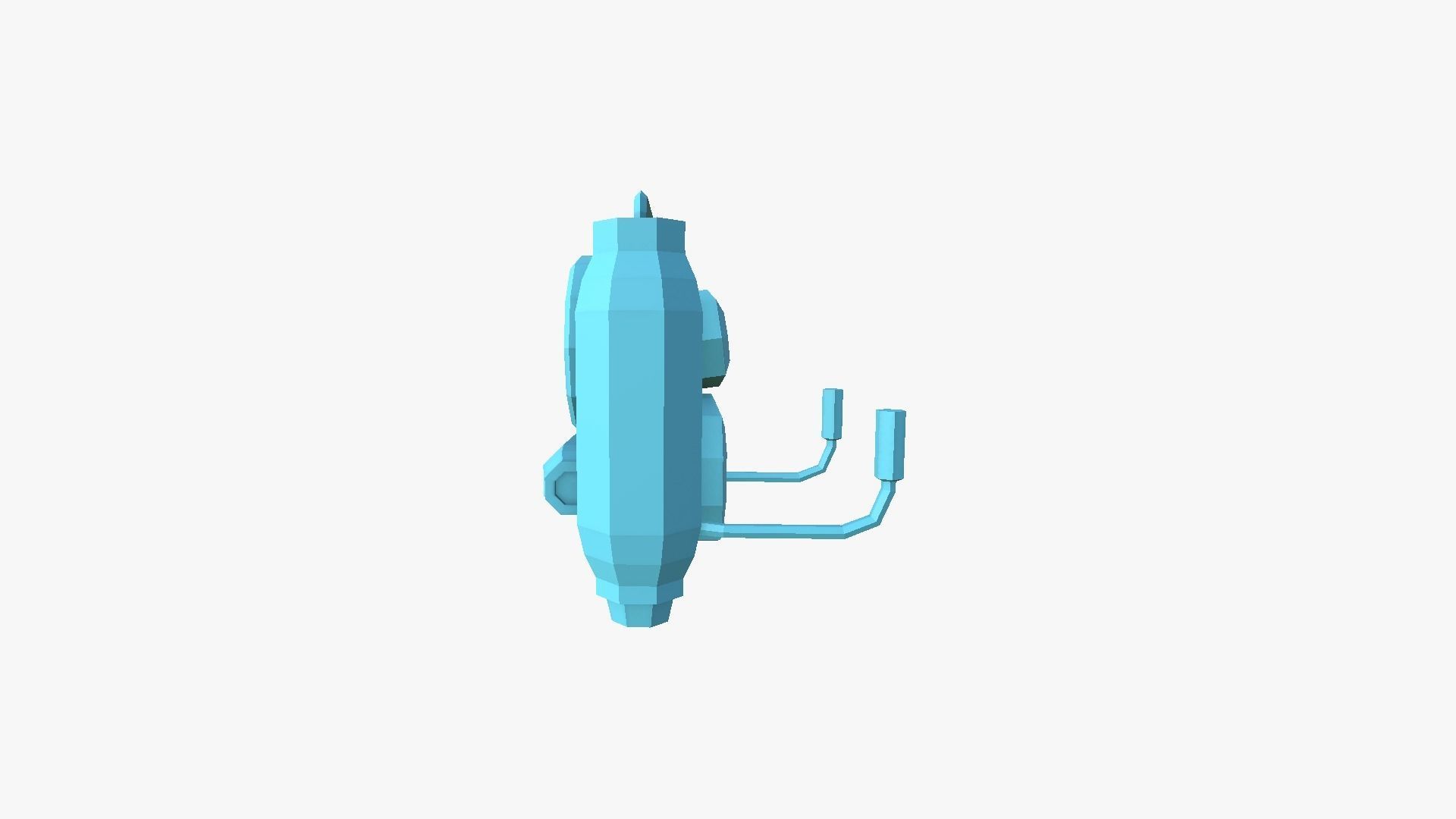 Jetpack Low Poly B01 - SciFi Character Design Low-poly 3D model_9