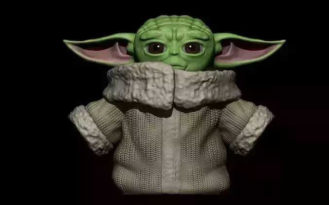 Cute Baby Yoda - 3D Print Model