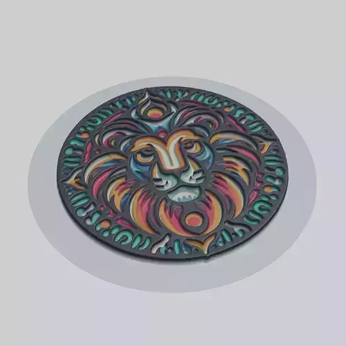 Lion Animal Print 3d Model Lion Cnc Router Laser Lion 3d Printer