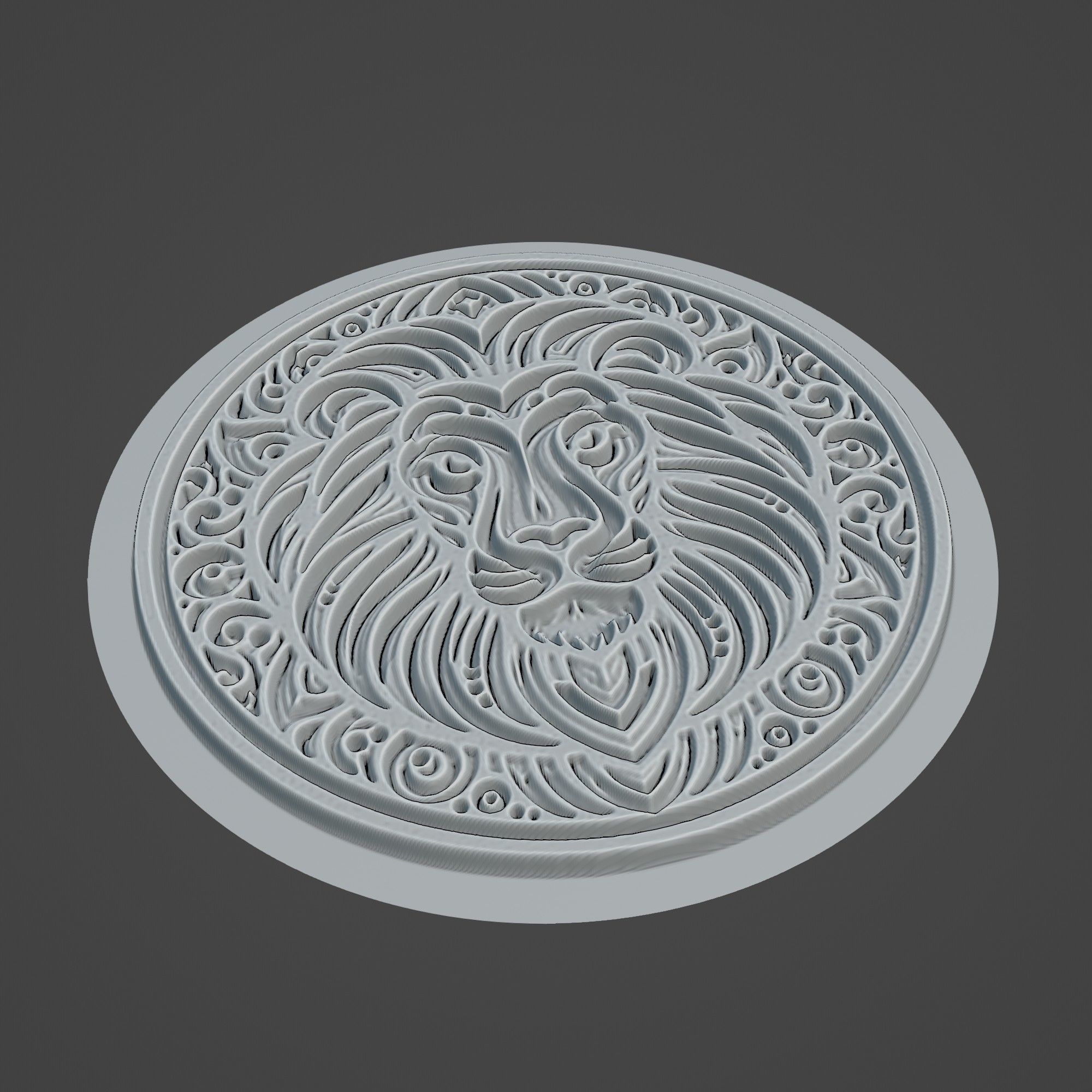 Lion Animal Print 3d Model Lion Cnc Router Laser Lion 3d Printer 3D print model_2