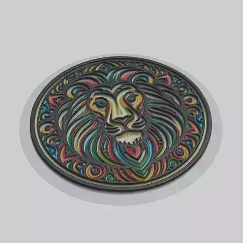 Lion Animal Print 3d Model Lion Cnc Router Laser Lion 3d Printer