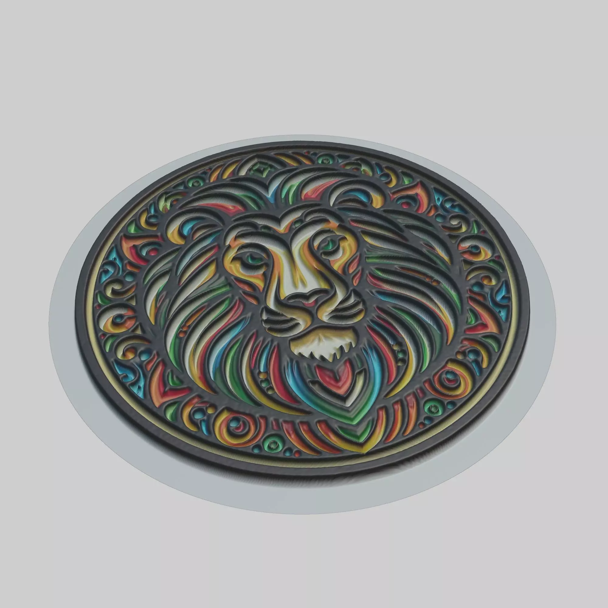 Lion Animal Print 3d Model Lion Cnc Router Laser Lion 3d Printer 3D print model_0