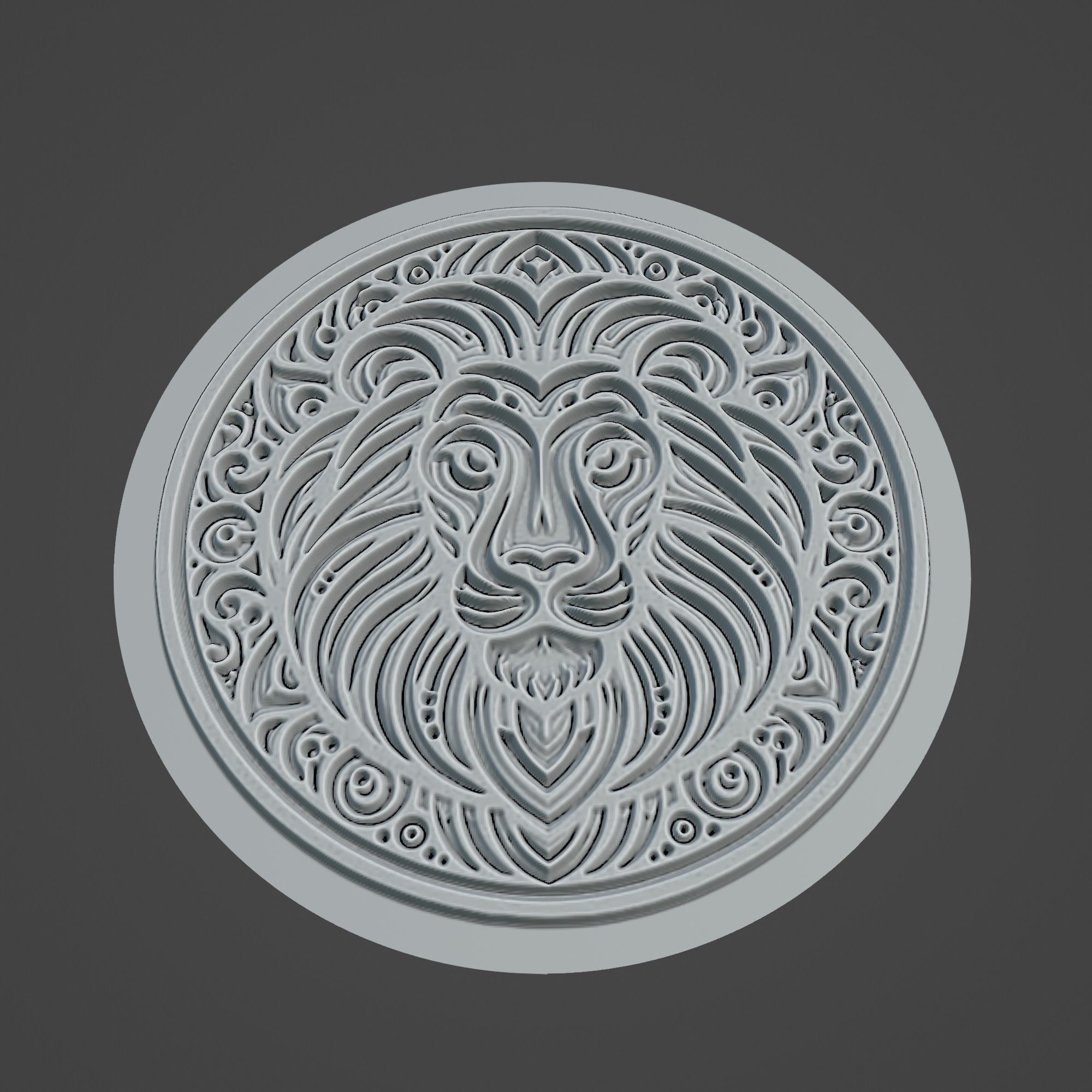 Lion Animal Print 3d Model Lion Cnc Router Laser Lion 3d Printer 3D print model_3