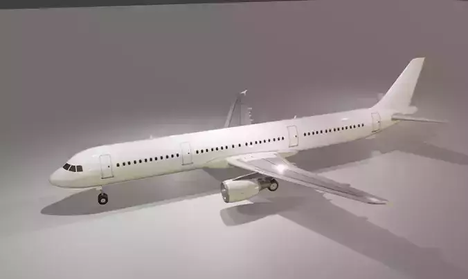 Airbus a321-211 ceo generic livery low poly 