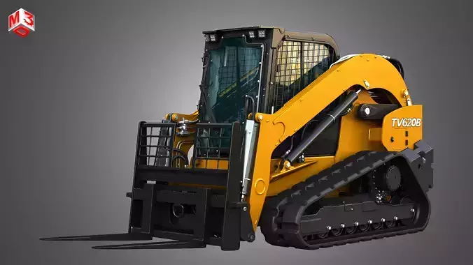 TV620B Compact Track Loader - Pallet Fork 3D model