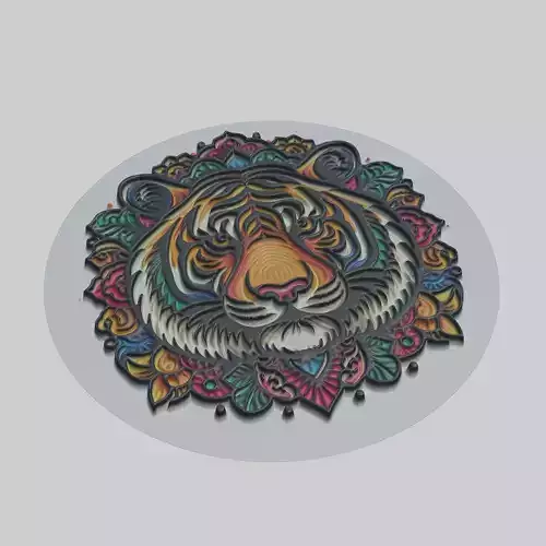 Tiger Animal Print Model Tiger Cnc Router Laser Tiger Printer