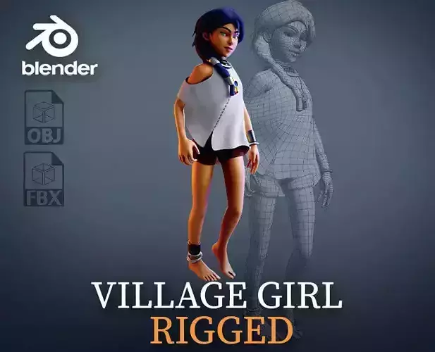 Village Girl Rigged