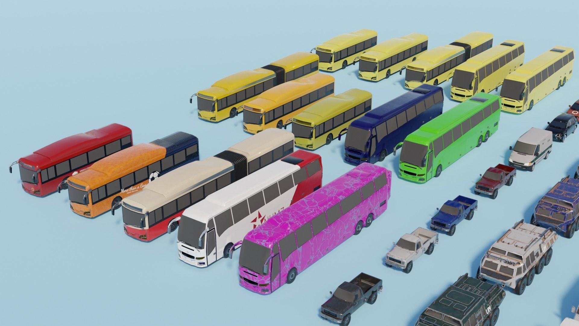 Low Poly Cars Pack-  Game Assets Low-poly 3D model_5
