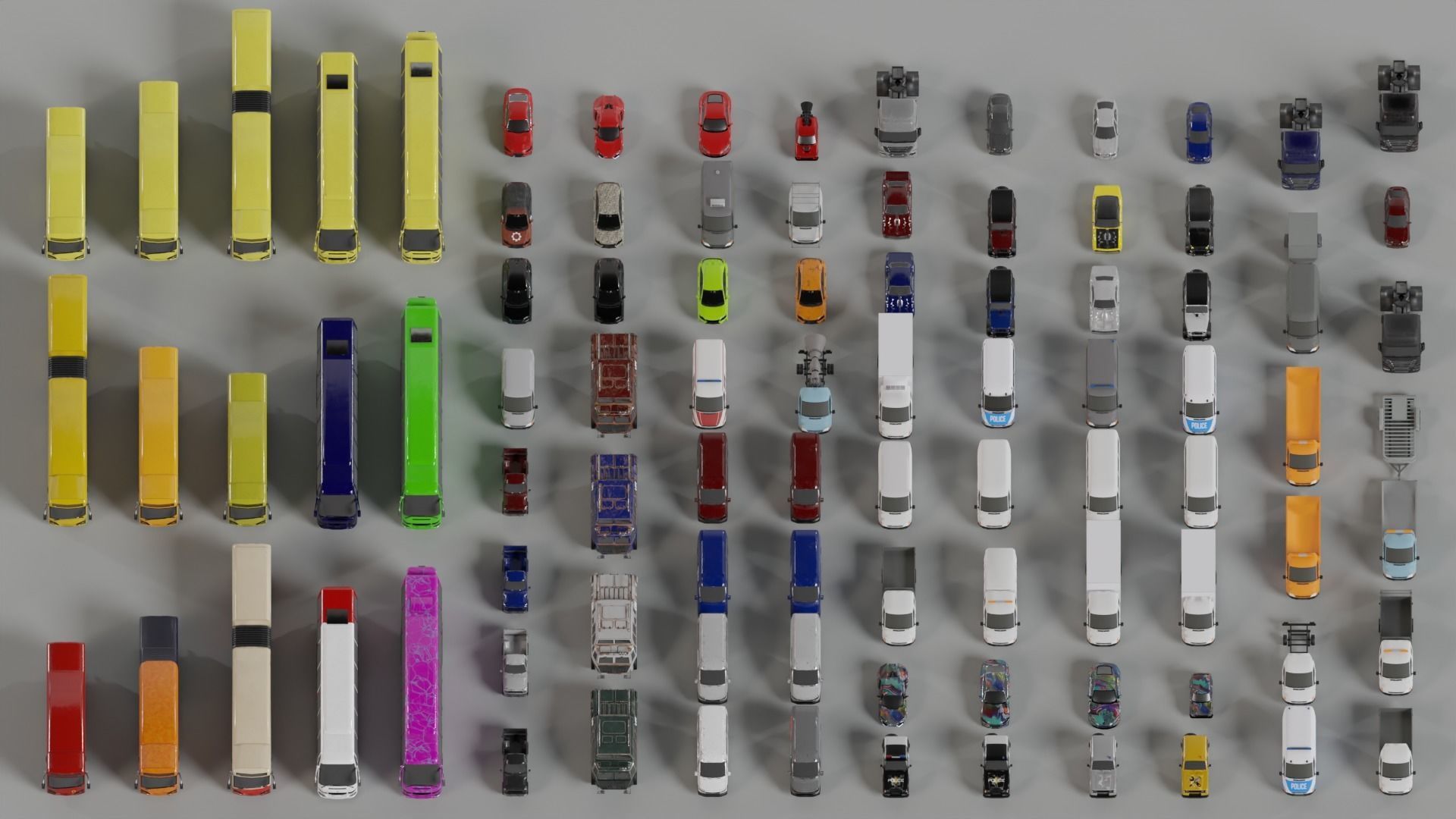 Low Poly Cars Pack-  Game Assets Low-poly 3D model_16