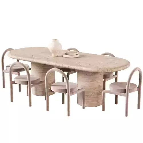 EnGold Daisy Chair and Paradis Oval Table Set