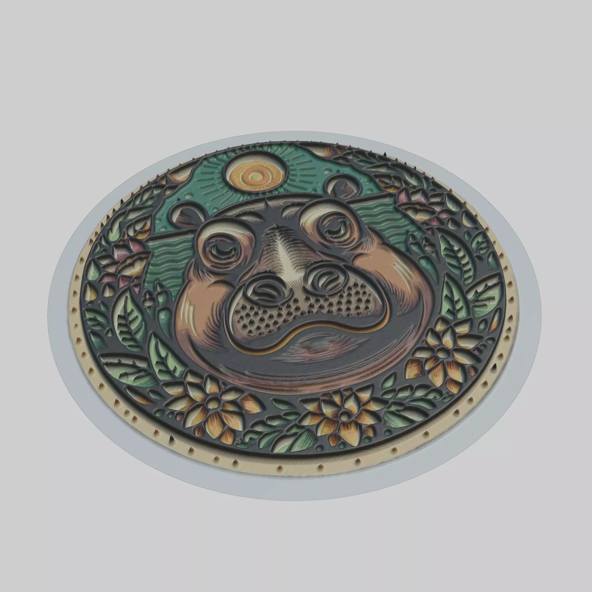 Hippopotamus Animal 3D print model_0