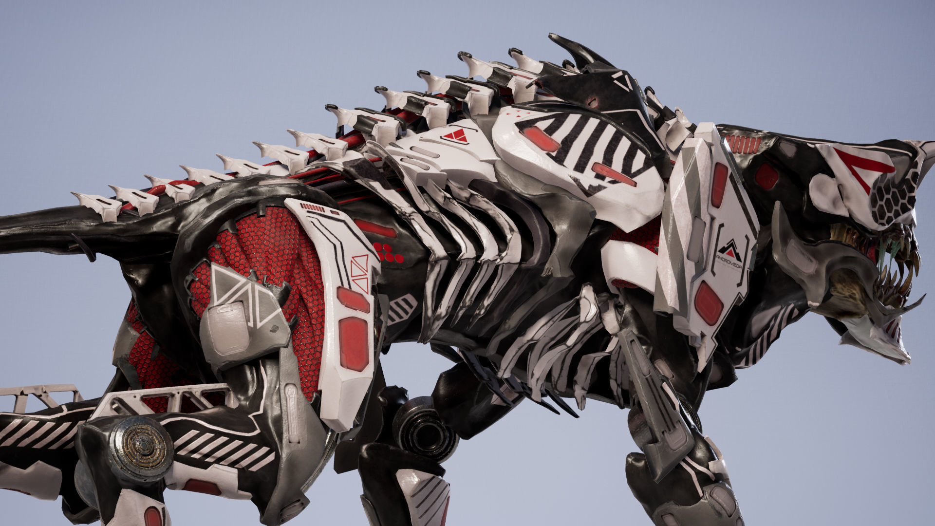 SciFi Beast01 Ghoul Low-poly 3D model_14