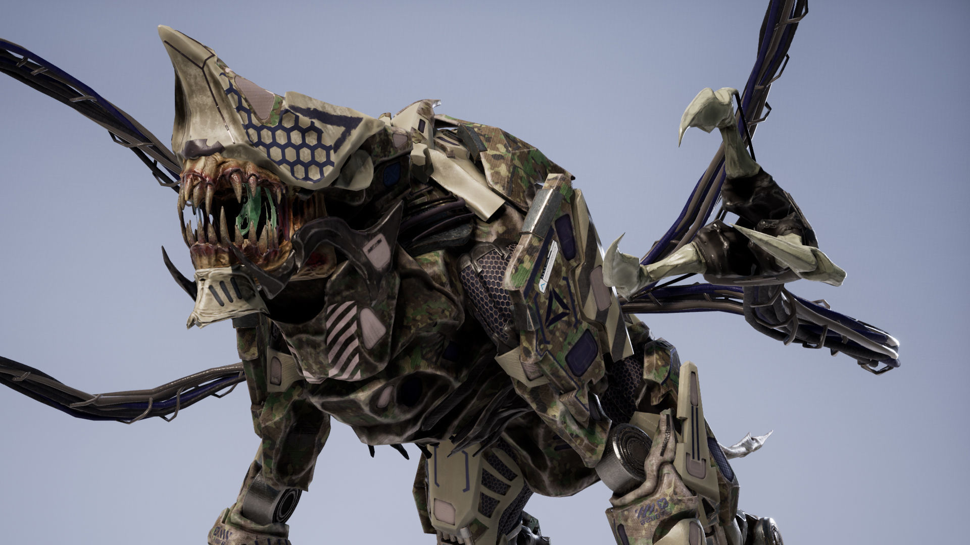 SciFi Beast01 Ghoul Low-poly 3D model_10