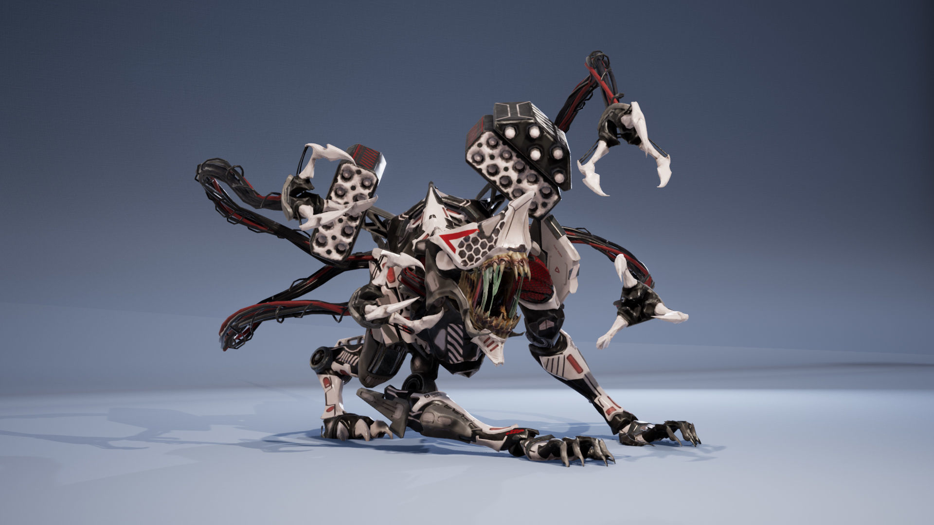 SciFi Beast01 Ghoul Low-poly 3D model_5