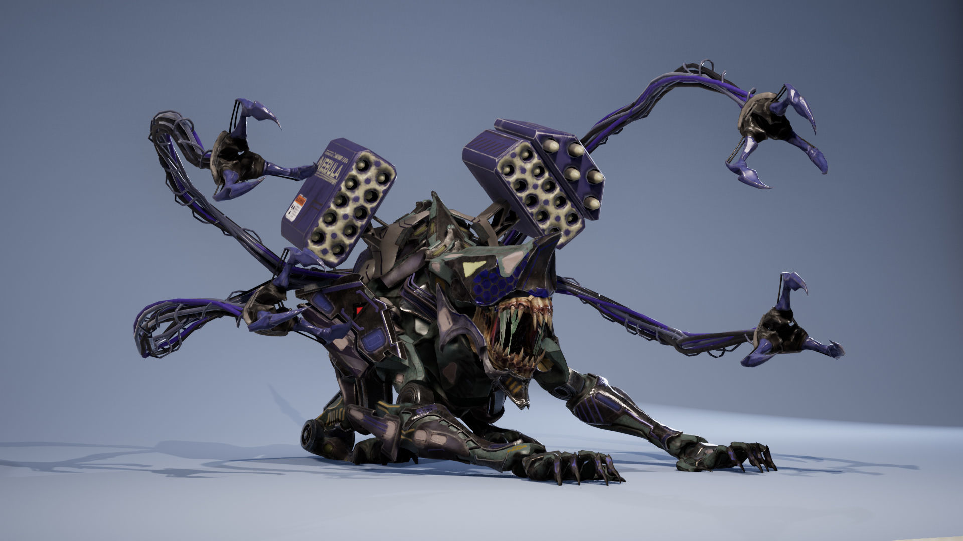 SciFi Beast01 Ghoul Low-poly 3D model_7
