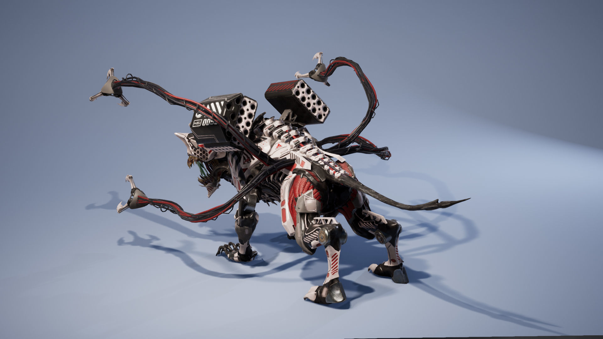 SciFi Beast01 Ghoul Low-poly 3D model_21