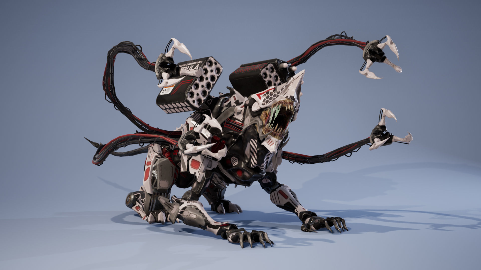 SciFi Beast01 Ghoul Low-poly 3D model_16