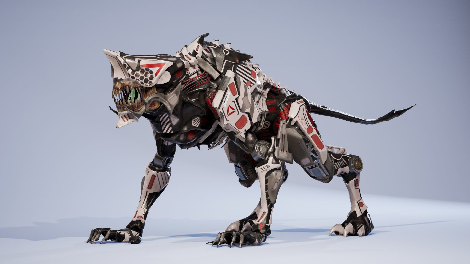 SciFi Beast01 Ghoul Low-poly 3D model_13