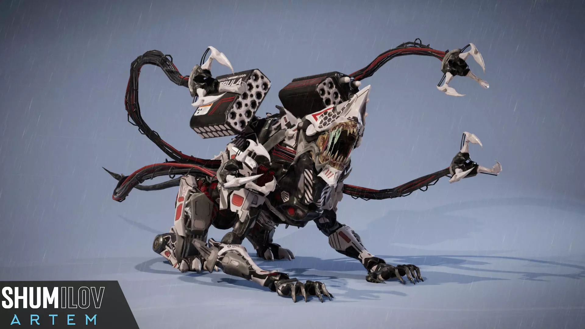 SciFi Beast01 Ghoul Low-poly 3D model_0