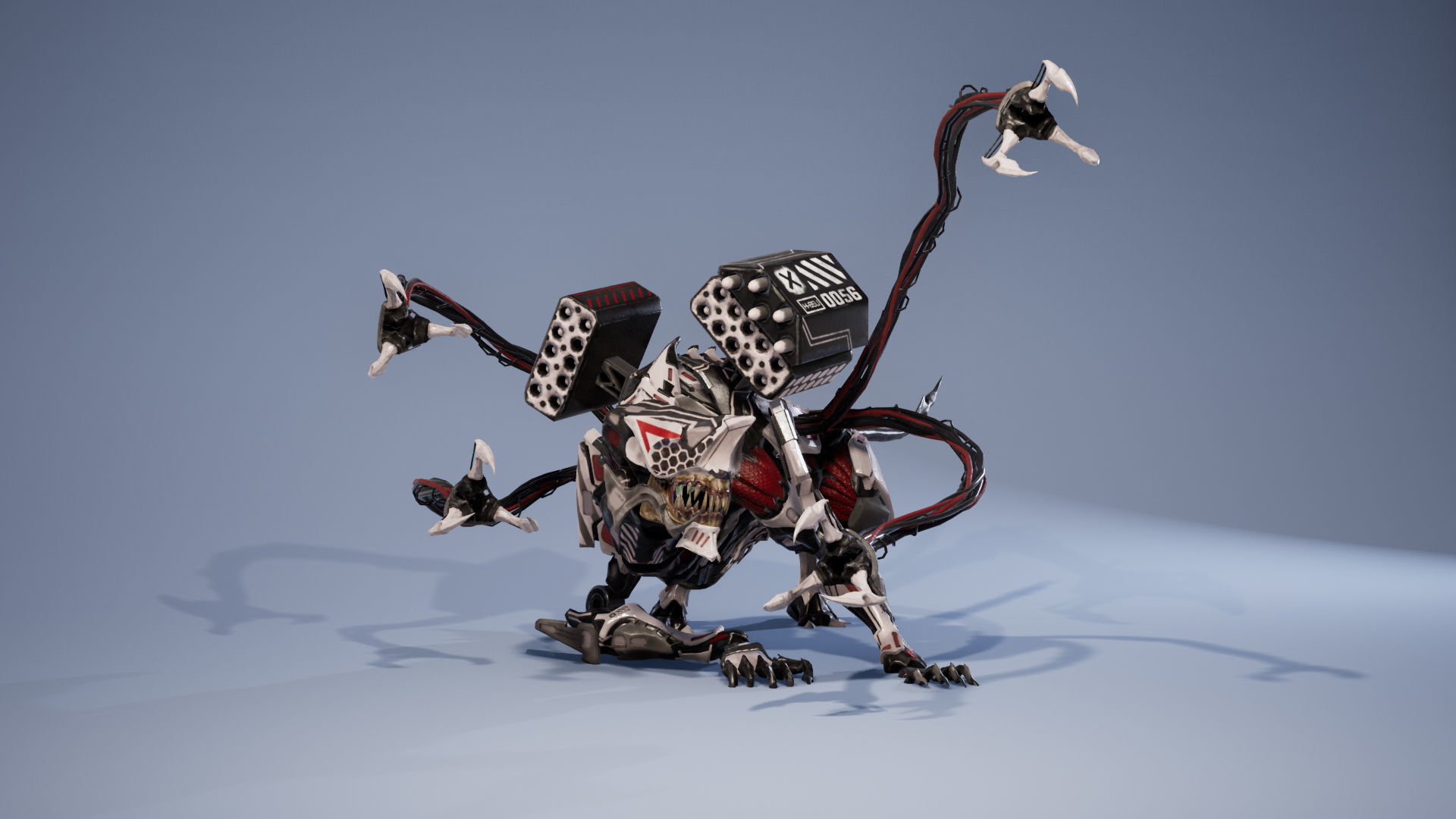 SciFi Beast01 Ghoul Low-poly 3D model_17