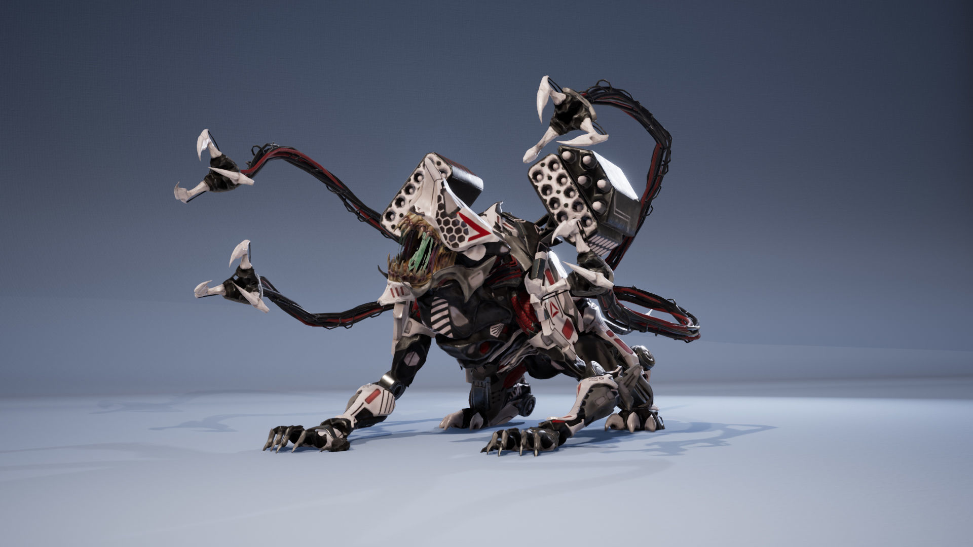 SciFi Beast01 Ghoul Low-poly 3D model_15