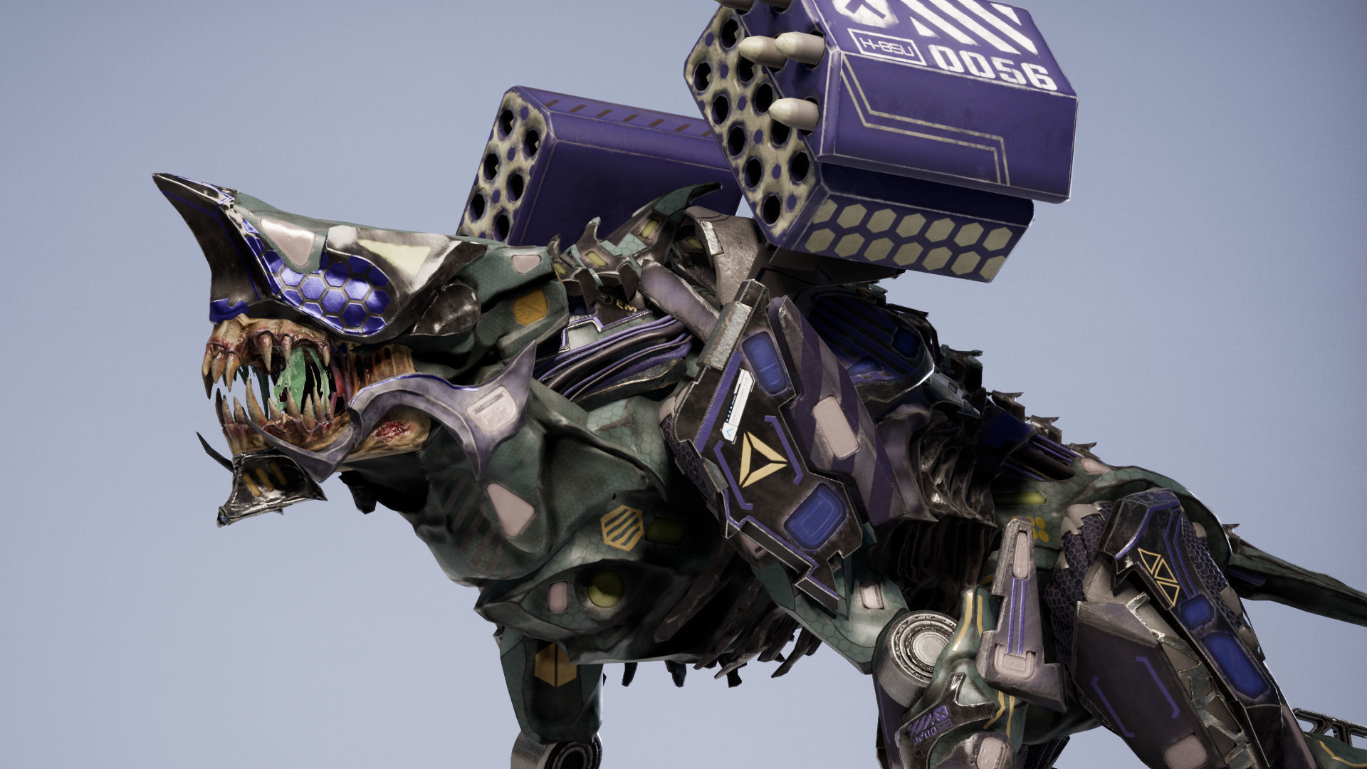 SciFi Beast01 Ghoul Low-poly 3D model_12