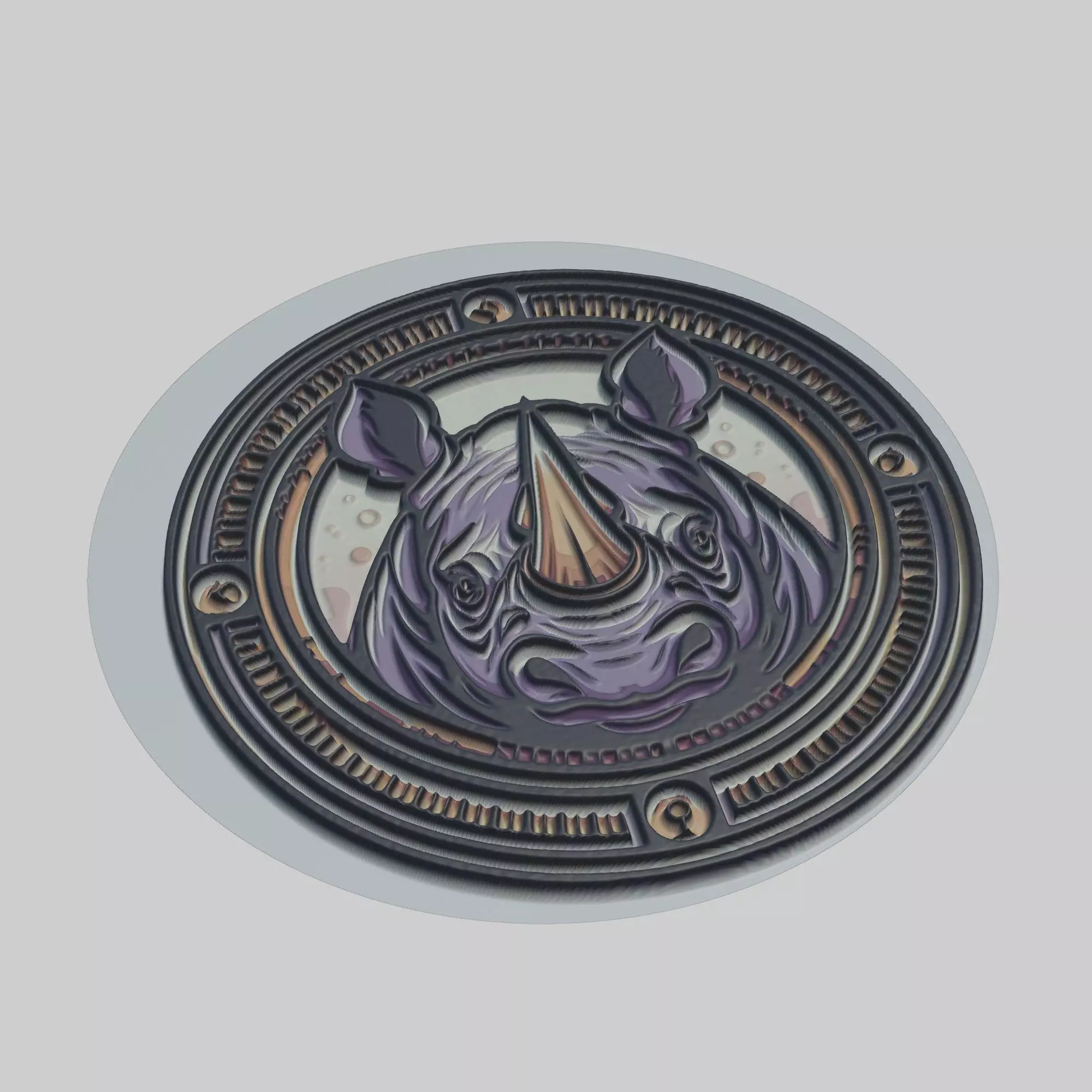 Rhinoceros Animal 3D print model_0