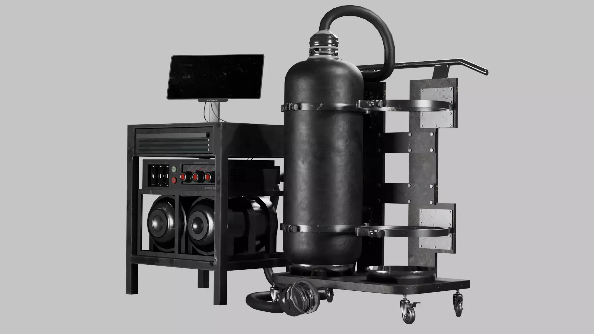 Industrial liquids mixing machine 3D model