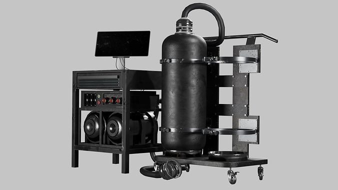Industrial liquids mixing machine 3D model