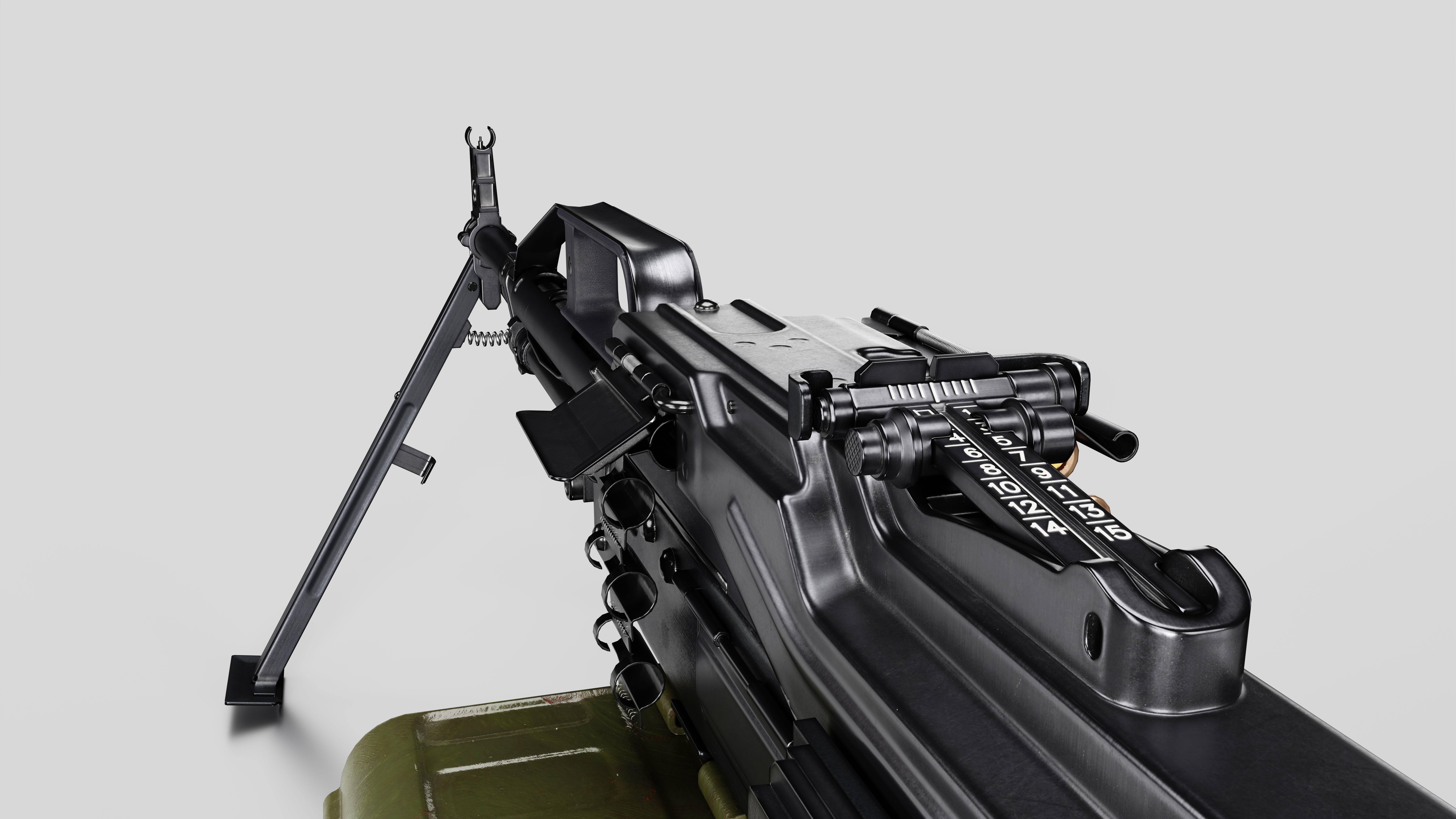 Game-Ready PKP machine guns Low-poly 3D model_1