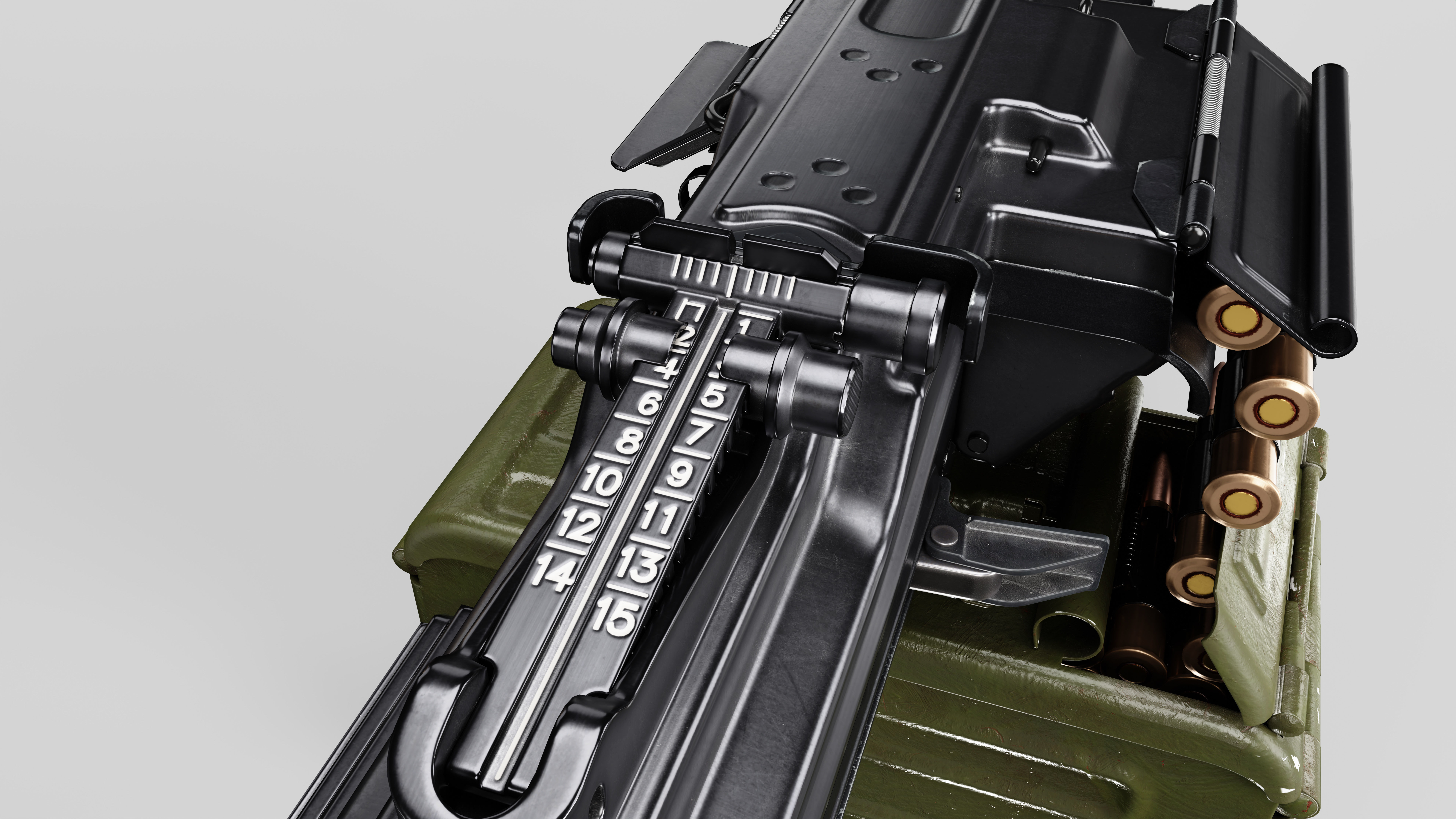 Game-Ready PKP machine guns Low-poly 3D model_3