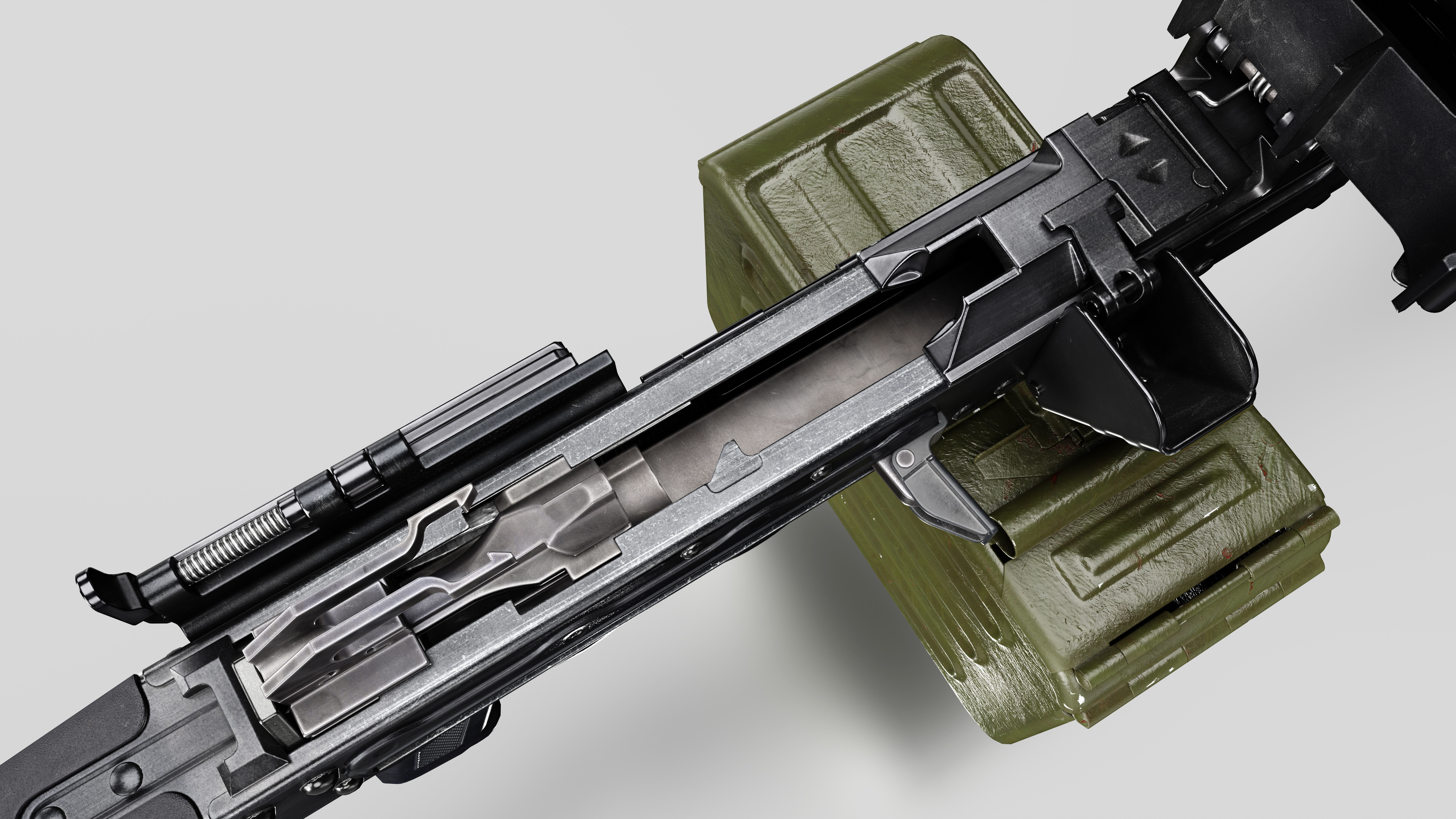 Game-Ready PKP machine guns Low-poly 3D model_6