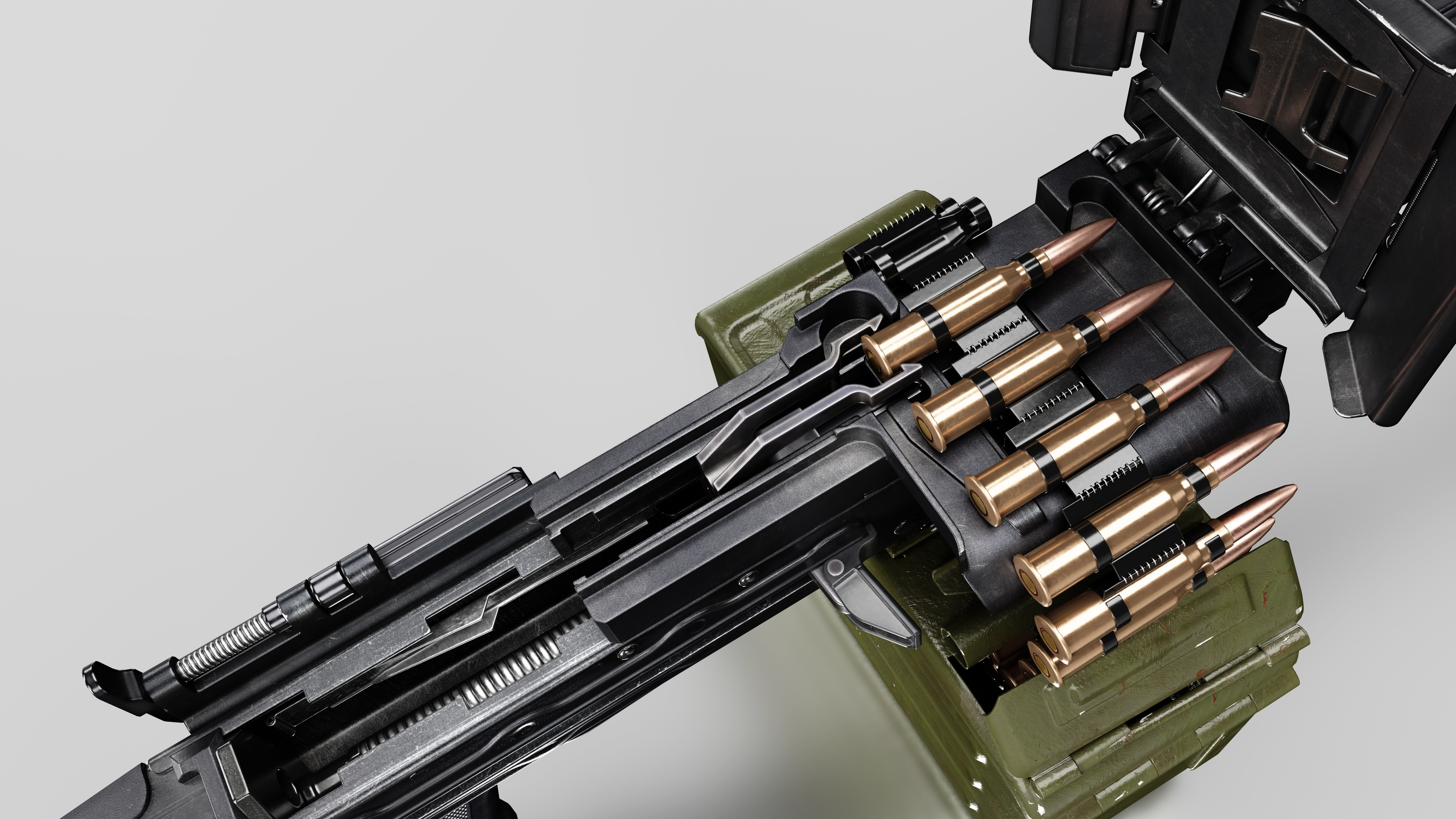 Game-Ready PKP machine guns Low-poly 3D model_2