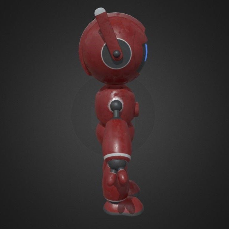 Robot KN0-W3R Free low-poly 3D model_1