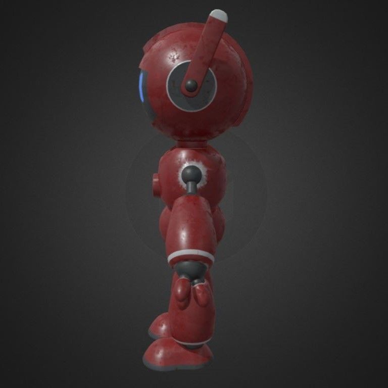 Robot KN0-W3R Free low-poly 3D model_3
